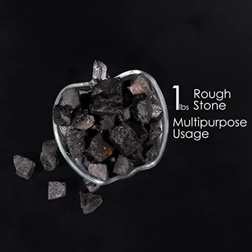 Yatskia Black Tourmaline - 1 lb גבישים טורמלין שחור גולמי - קריסטלים ריפוי - סלעים להתנפנף - טורמלינה