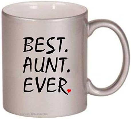 Beegeetees הטוב ביותר דודה אי פעם קפה קרמי או ספל תה מתנה ליום הולדת