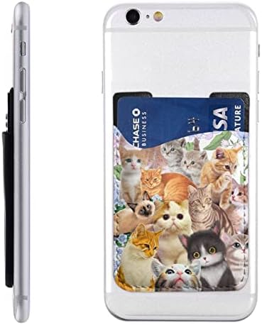 גגאדוק חתול דבק טלפון טלפון טלפון סלולרי מקל על ארנק כרטיסי שרוול זיהוי אשראי תואם לרוב הסמארטפונים