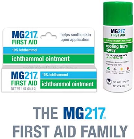 MG217 מרבי חוזק הקלה על הכאב ריסוס כוויות, עם לידוקאין ואלוורה, 4 גרם