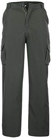 מכנסי מטען של Matchstick עובדים מכנסי מטען קרביים מכנסיים ללבוש כיס מלא מכנסי מטען דקיקים לגברים גברים