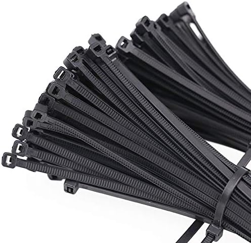 קשרי כבלים שחורים 4.8x450 ממ 100 חתיכות סגירה עצמית/רגילה