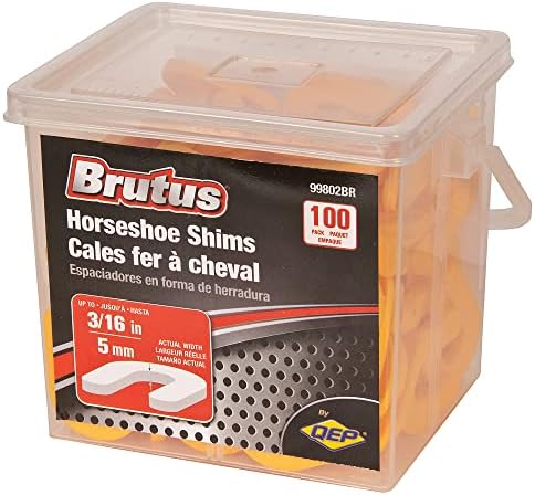 Brutus 99802BR דלי של 100 מרווחי אריחי פרסה, 3/16 אינץ ', צהוב, מר