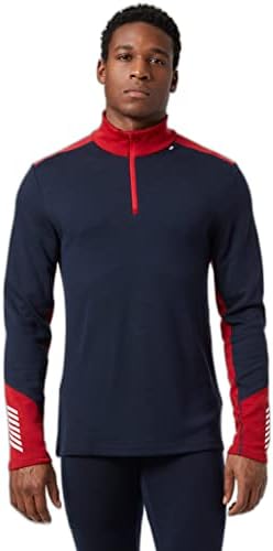 Helly Hansen's Men Merino Merino משקל אמצע משקל 1/2 מיקוד, מספר צבעים