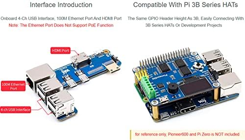 Raspberry Pi Zero ל- PI 3B/3B+ מתאם, חבר את Raspberry Pi Zero/W/Zero 2 W להחלפת Raspberry Pi 3 דגם B/3B+, תואם