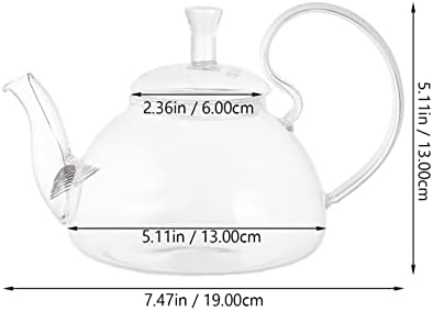 קומקום זכוכית המוטון עם פילטר נשלף זרבובית כיריים סיר תה בטוח סיר קליל קונג פו תה קומקומים תה ביתיים