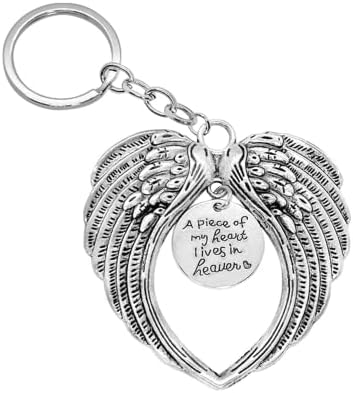 פייטון 14 יחידות כסף מלאך כנפי קסמי מחזיק מפתחות מפתח טבעת עבור זיכרון מחזיק מפתחות דתי מתנות