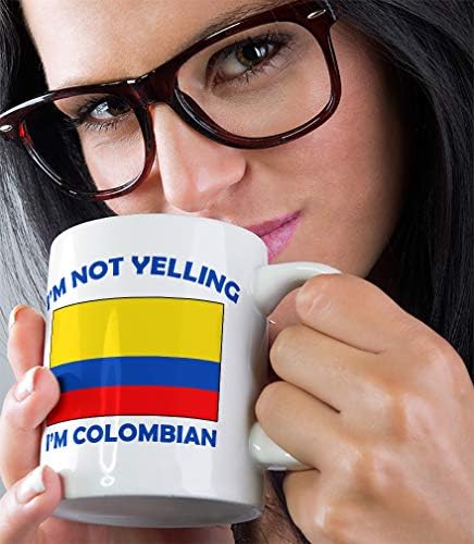 אני לא צועק אני קולומביאנים קולומביה קולומביאנים קרמיקה קפה תה ספל כוס חג המולד חנוכה מתנה עבור גברים & מגבר;