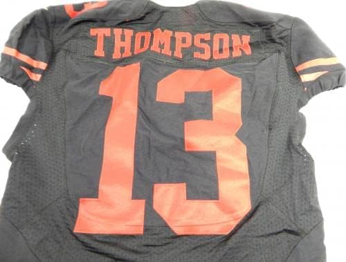 סן פרנסיסקו 49ers דילן תומפסון 13 משחק הונפק על גופיות שחורות צבעוניות - משחק NFL לא חתום