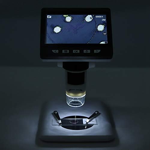 זכוכית מגדלת מיקרוסקופ דיגיטלית אלקטרונית 1080 פי 1000 ניידת 4.3 אינץ ' עם נורות לד