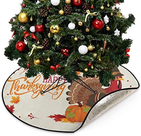 חג ההודיה דלעת הודו חג המולד חג המולד עץ מחצלת מחצלת חצאית אטומה למים, מחצלת עץ עץ ציפורים סתיו