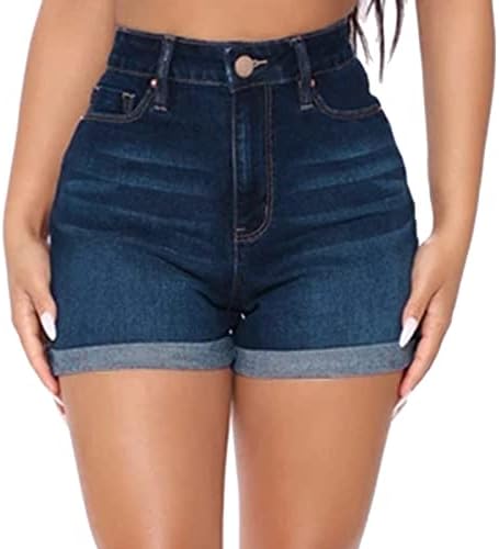 מכנסיים קצרים ג'ינס נשים קיץ מזדמן מותניים מזדמנים מכנסיים קצרים במצוקה חופשה במצוקה חוף מכנסיים קצרים