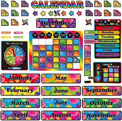 92 חתיכות בכיתה לוח שנה לוח מודעות סט ימים בשבוע צבעוני למידה בגיל רך לוח שנה צבעוני חודשי עונות