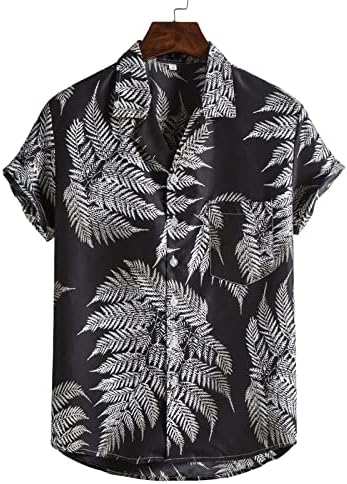 חליפות חולצה הוואי מזדמנות של Xiloccer גברים חליפות חליפות חליפות שרוול קצרות חולצות קיץ חוף חוף