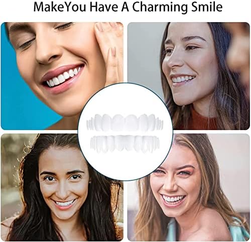 9 ערכות ערכות שיניים מזויפות, תותבות פורניר מיידי, פלטות יישור מכסה ערכת שיקום הלבנה לגברים ונשים