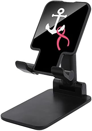 עוגן עם סרט סרטן השד מודפס שולחן עבודה מתקפל בעל טלפון סלולרי מתכוונן אביזרי שולחן כתיבה למשרד נסיעות