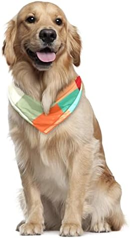 בנדנות כלבים מתכווננות 2 חתיכות, גוש צבע ניגודיות קרכיט רך ללבוש יומי של חיות מחמד, צעיפי קרכיים