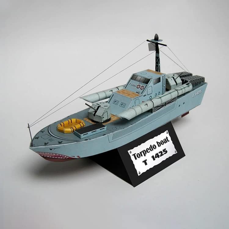 1: 150 נייר רוסית לא-1425 טורפדו סירת דגם סימולציה לוחם ספינה צבאי מדע תערוכה דגם