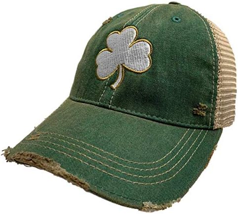 תלתן תלתן יום פטריק הקדוש רטרו מותג ירוק במצוקה רשת מתכוונן כובע כובע