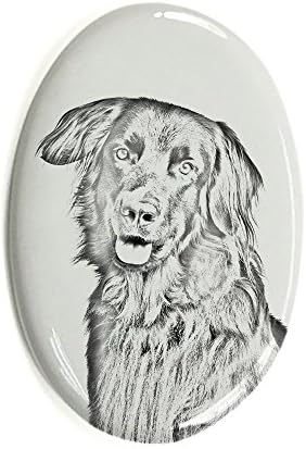 הובוארט, מצבה סגלגלה מאריחי קרמיקה עם תמונה של כלב