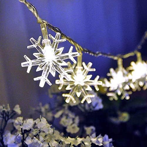 חג המולד פתית שלג מחרוזת אורות קישוטי חורף הפיות דקור חג המולד פתית שלג מחרוזת אורות צינור תאורה לחדר