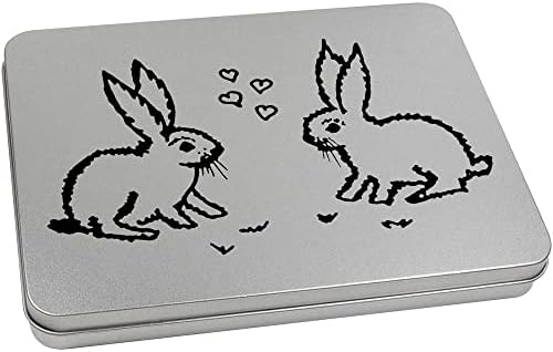 Azeeda 220 ממ 'ארנבות מאוהבות' פח מתכת/תיבת אחסון