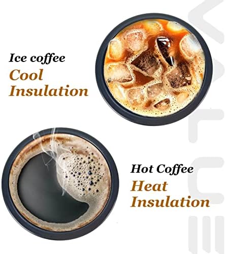 Thvaule קפה קפה ממוחזר ספלי קפה מפלסטיק ממוחזר עם מכסים כוסות קפה לשימוש חוזר עם מכסים דליפת הוכחת