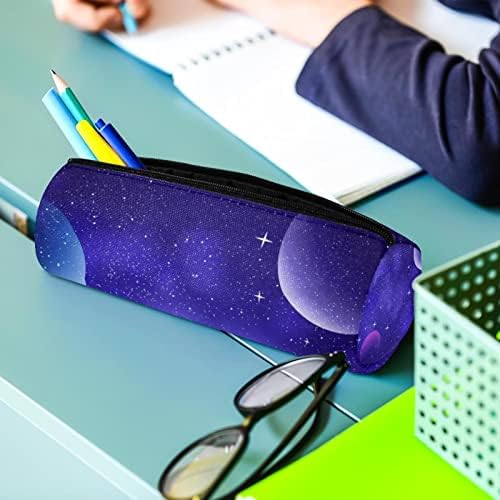 Galaxy Purple Starry Sky Pencil Case Case Student Makeers