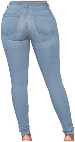 ג'ינס רזים של לריאה לנשים פלוס עיפרון מזדמן בגודל פלוס מכנסי מכנסיים למתיחה בגודל