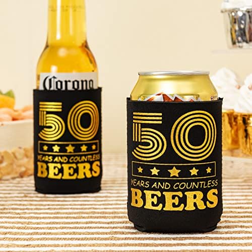 יום הולדת 50 קריסקי יכול לקרר קישוטים של יום הולדת 50 שמח 50 לגברים, שרוול משקאות קולי קולי