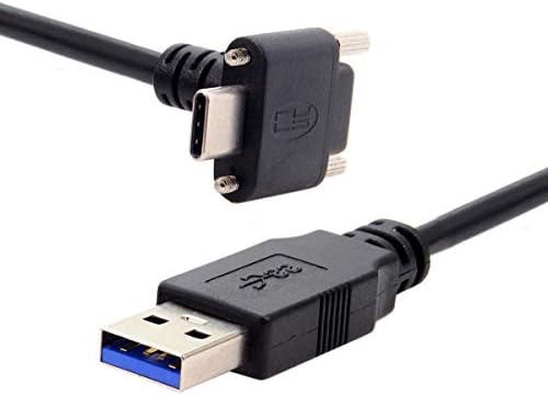 CableCC התאמה לקישור Quest VR USB 3.1 סוג-C בורג כפול לנעילת כבל נתונים USB3.0 סטנדרטי