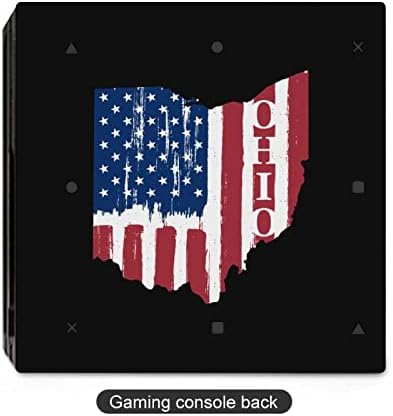 בציר אוהיו מדינת אמריקה דגל דבק מדבקת עור מגן מדבקת עבור פס 4 פרו / פס 4 דק בקר
