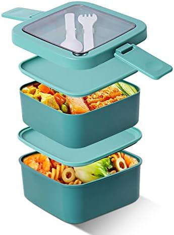 קופסת אוכל בנטו לילדים, מיכל מזון לקופסת אוכל, קיבולת כוללת: 1450 מיליליטר, חומר עמ ' לשימוש חוזר, מיקרוגל ומדיח