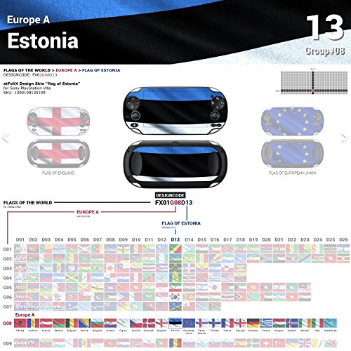 סוני פלייסטיישן ויטה עיצוב עור דגל של אסטוניה מדבקות מדבקת עבור פלייסטיישן ויטה