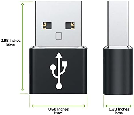 USB-C נקבה ל- USB מתאם מהיר זכר התואם למכשירי Meizu Pro 5 32GB למטען, סנכרון, מכשירי OTG כמו מקלדת, עכבר, רוכסן,