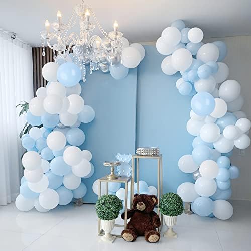 כחול ולבן בלונים, אור כחול לבן בלון זר קשת ערכת, 84 חבילה פסטל כחול לבן בלוני עבור תינוק מקלחת יום הולדת מסיבת