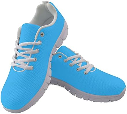 Jeiento Womens Mens מאמני ספורט נעלי ריצה סיבתיות נסיעות נעל נעל שרוך נושם, צבע אחיד