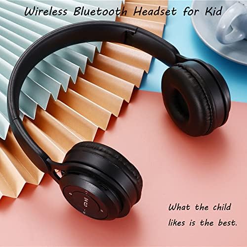 אוזניות Bluetooth לילדים, אוזניות Bluetooth 5.0 אלחוטיות של אוזניים, משטח אוזניות חלבון נוחות ואחסון