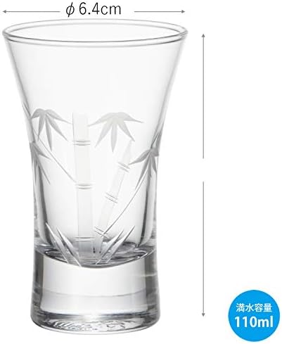 טויו סאסאקי זכוכית 09112-75 זכוכית סאקה קרה, 4.3 פלורידה, גביע קיריקו, גביע קיריקו במבוק, מיוצר ביפן