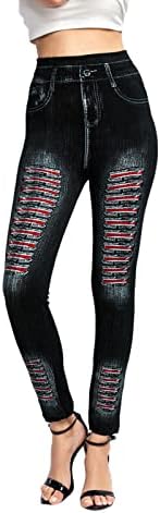 מיאשוי רך חותלות מכנסי קז 'ואל לנשים אלסטי ג' ינס חותלות תרמית פס הדפסת אימון צועד מכנסיים קצרים לנשים
