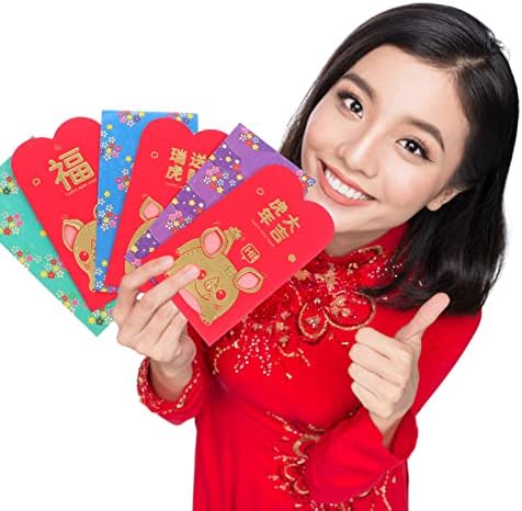סוימיס חג המולד מתנות סיני חדש שנה אדום מעטפות: 12 יחידות 2022 סיני שנה מזל כסף מנות הונג באו