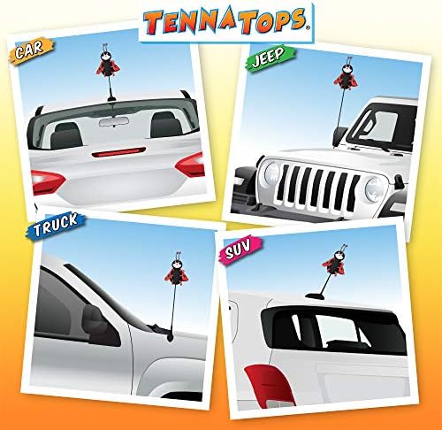 Tenna Tops Tops Antenna Topper/מראה אוטומטית Dangler/Abperenty לוח מחוונים חמוד