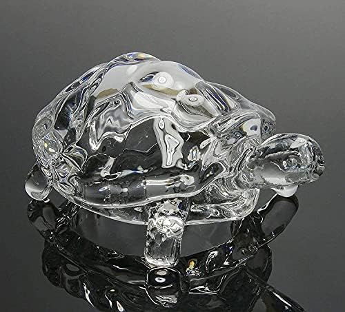 Belexy Crystal Glass Turtle-Tortoise עבור פנג שואי ו Vastu /Feng Shui Glass Crystal Crystal Tortle Showpiece