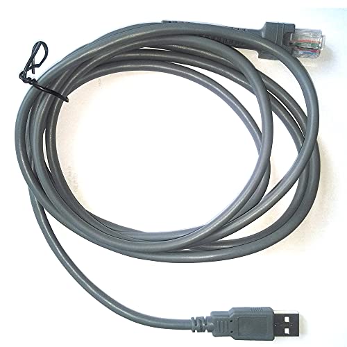 PZV USB ל- RJ48 כבל 7ft 2MTR Dura-Gray עבור כבל USB של סורק ברקוד, כבל העברת נתוני USB לסורק ברקוד
