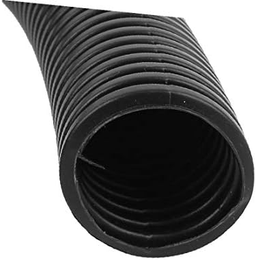 X-deree שחור 28 ממ x 23 ממ צינור צינור גלי גלי גמיש Hosetube 2.1 מ 'אורכו (tubo de oldico corrugado