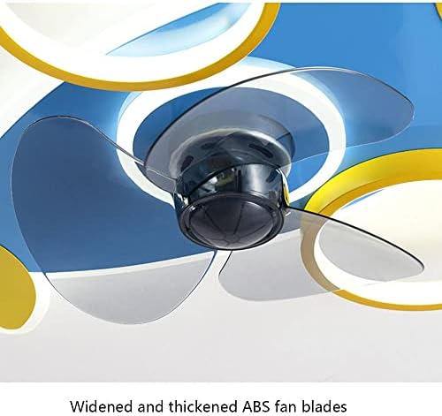 מאוורר תקרה מודרני של טיפידנס עם אורות ושלט רחוק מהירות רוח מתכווננת LED LED אור פרופיל נמוך מאוורר 22 '' מאווררי