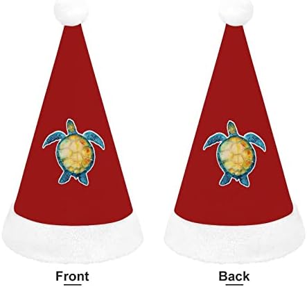 עניבה לצבוע מגניב ים צב חג המולד כובע רך קטיפה סנטה כובע מצחיק כפה עבור חג המולד לשנה חדשה חגיגי מפלגה