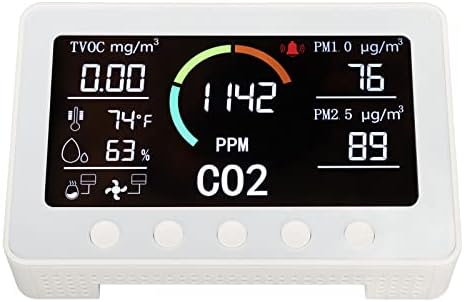 צג איכותי אוויר 7 ב 1 TVOC PM2.5 CO2 לחות טמפרטורה בודק WiFi בודק מקורה איכות אוויר צג מטר 100-240V