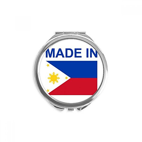 תוצרת פיליפינים המדינה אהבת יד קומפקטי מראה עגול נייד כיס זכוכית