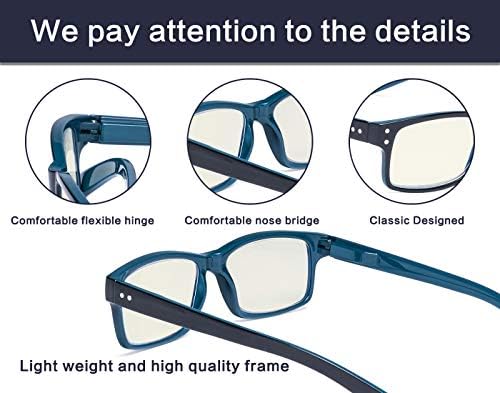 חסימת מחשב בוהק קריאת משקפיים, 420 הגנה כחול אור מסנן קורא משקפיים גברים נשים